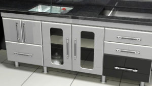 Pia com Gabinete Preto e Branco - Paulo Jr. CG